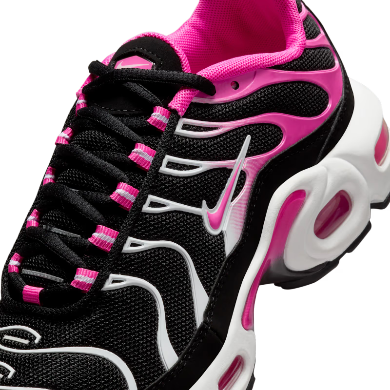 Nike Air Max Plus Black White Laser Fuchsia (GS) - vue detail
