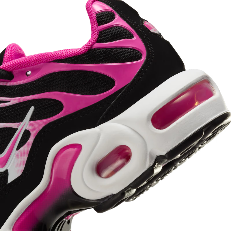 Nike Air Max Plus Black White Laser Fuchsia (GS) - vue detail 2