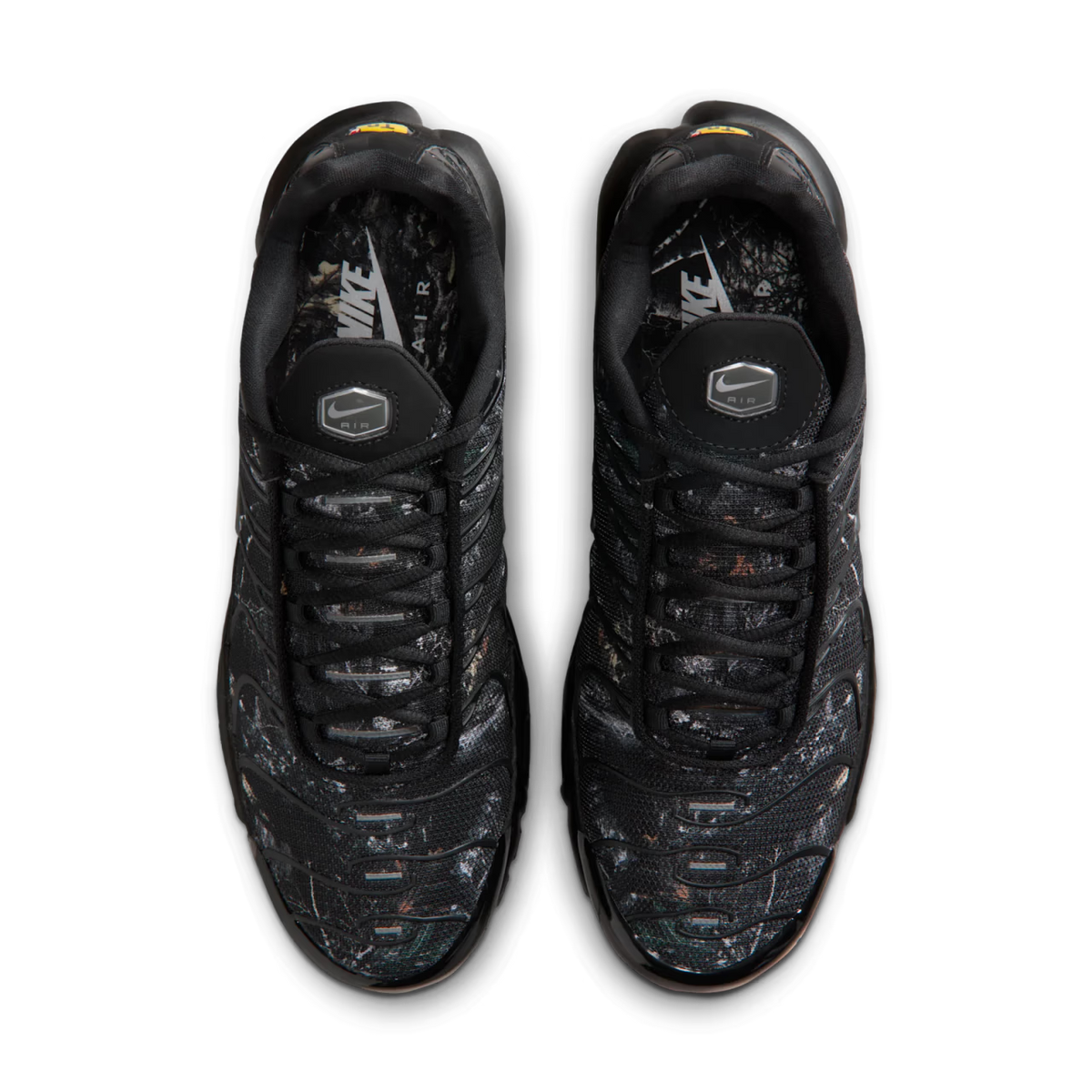 Nike Air Max Plus Black Wood Camo - vue dessus