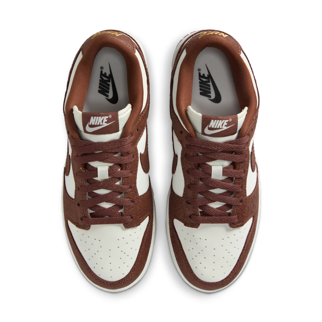 Nike Dunk Low Embossed Baroque Sail Fauna Brown (Women's) - vue dessus