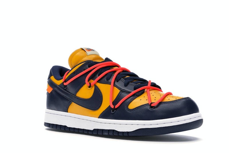 Nike Dunk Low Off White Michigan, vista a 360 gradi 5 di 36