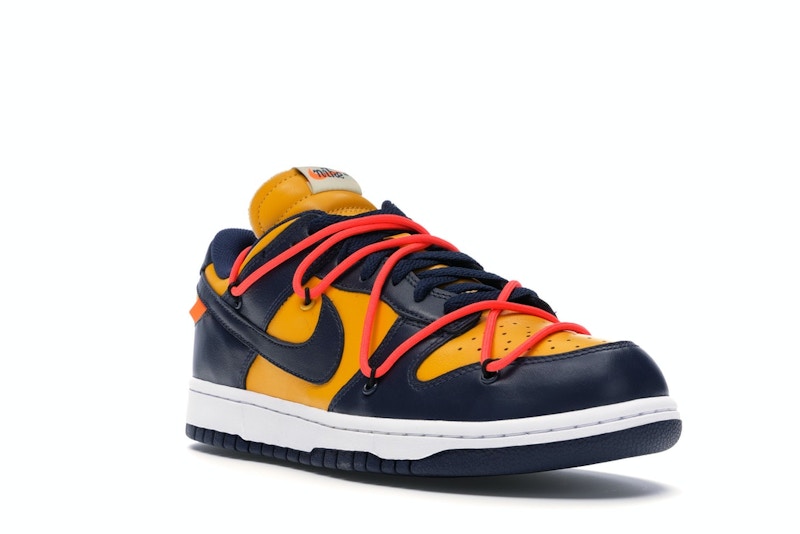 Nike Dunk Low Off White Michigan, vista a 360 gradi 6 di 36