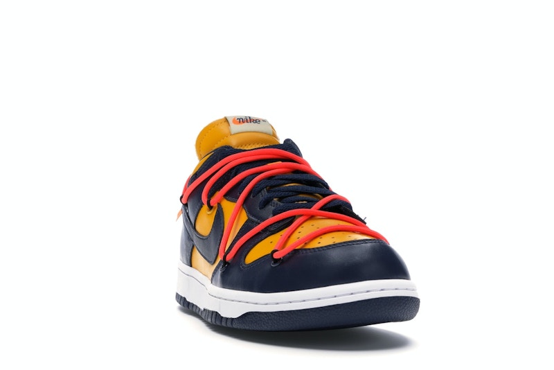 Nike Dunk Low Off White Michigan, vista a 360 gradi 8 di 36