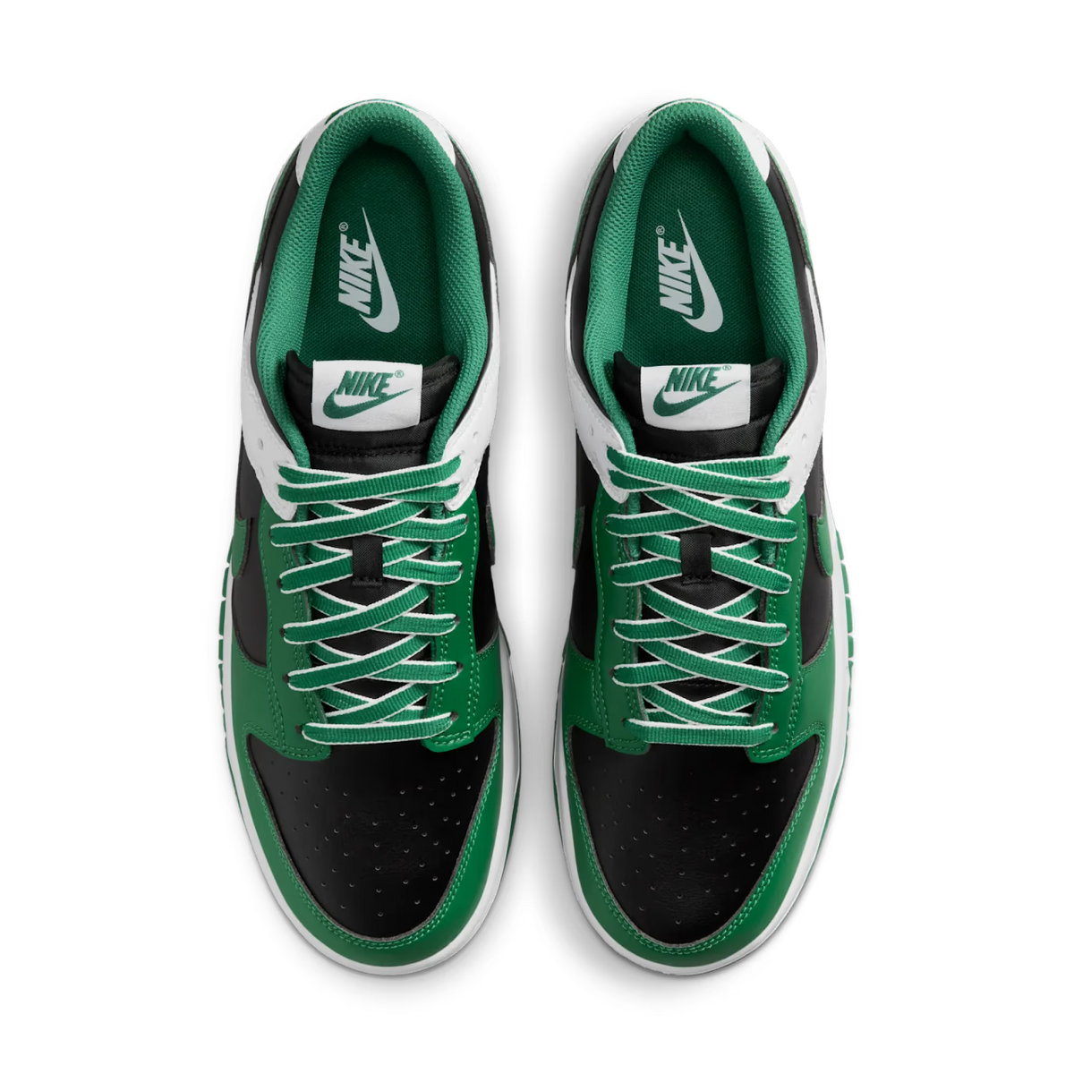 Nike Dunk Low Retro Black White Clover - vue dessus