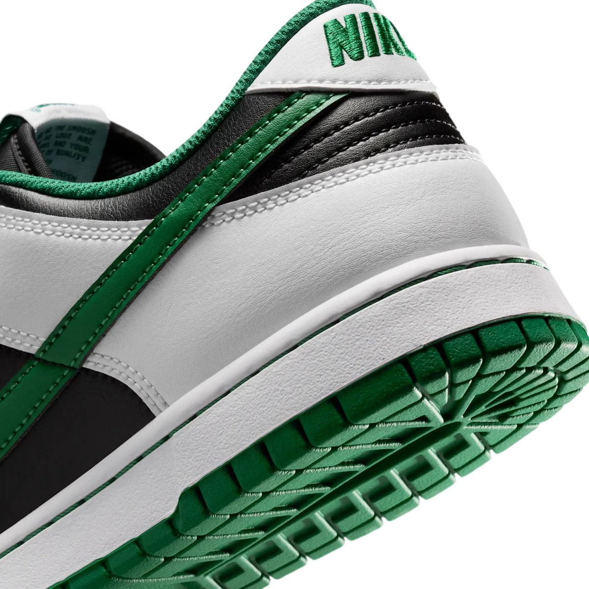 Nike Dunk Low Retro Black White Clover - vue detail 2