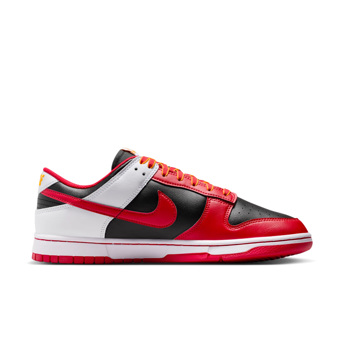 Nike Dunk Low Retro Black White University Red - vue interieur