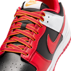 Nike Dunk Low Retro Black White University Red - vue detail
