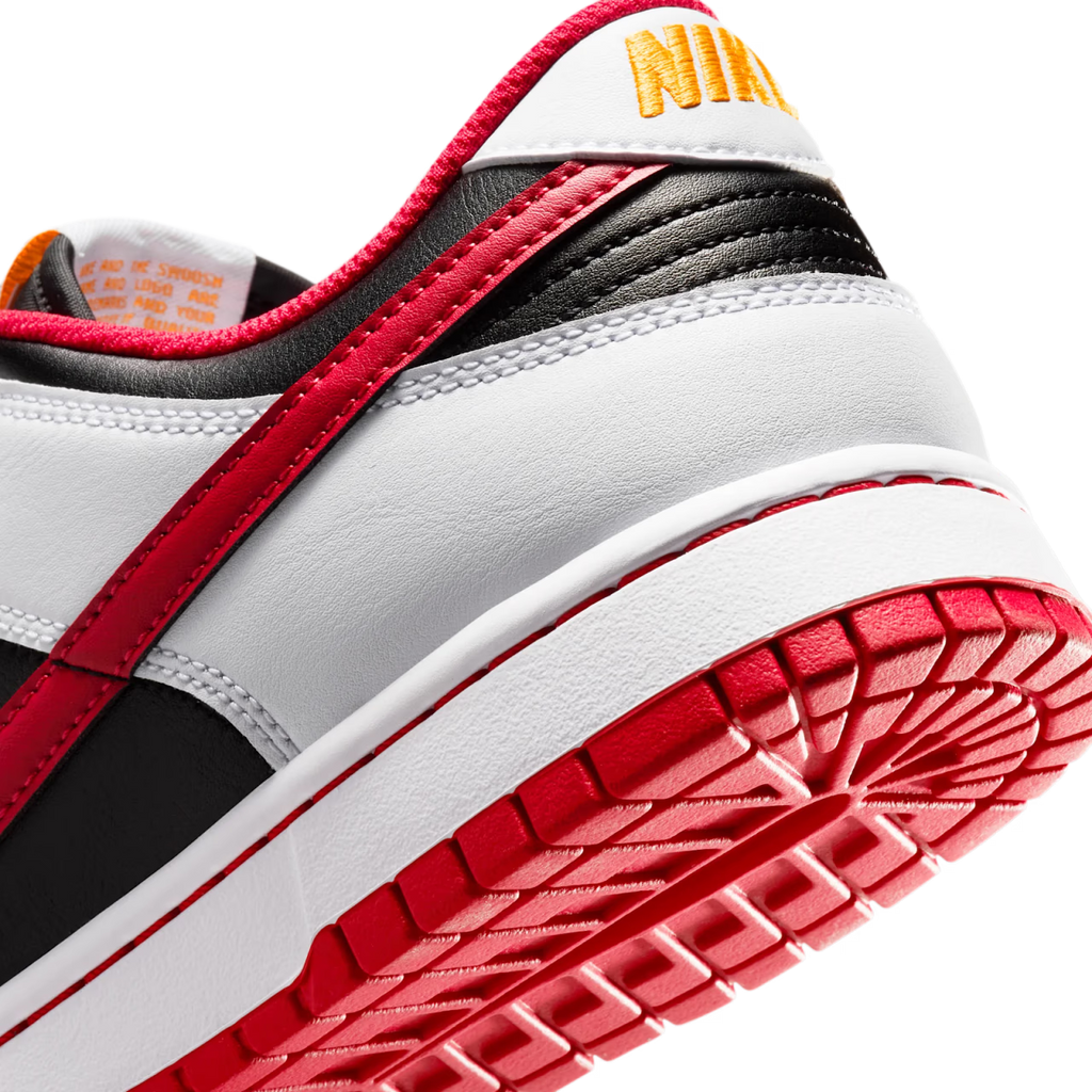 Nike Dunk Low Retro Black White University Red - vue detail 2