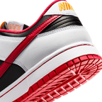 Nike Dunk Low Retro Black White University Red - vue detail 2