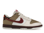 Nike Dunk Low Retro Khaki Team Red Pearl White