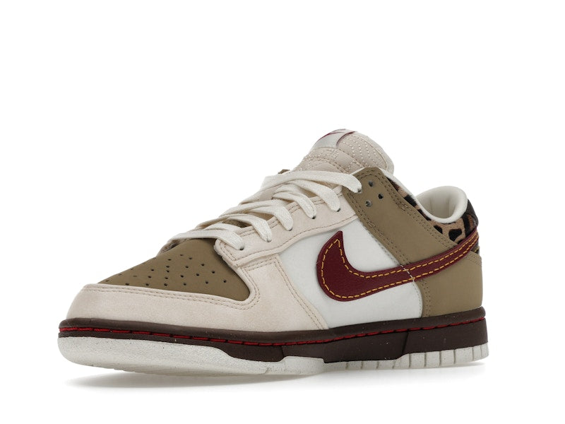 Nike Dunk Low Retro Khaki Team Red Pearl White