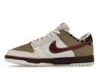 Nike Dunk Low Retro Khaki Team Red Pearl White