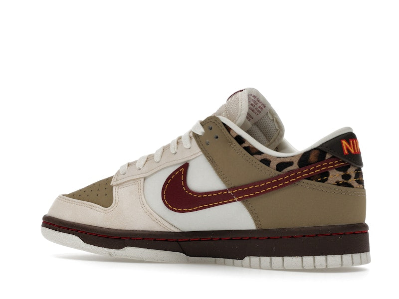 Nike Dunk Low Retro Khaki Team Red Pearl White