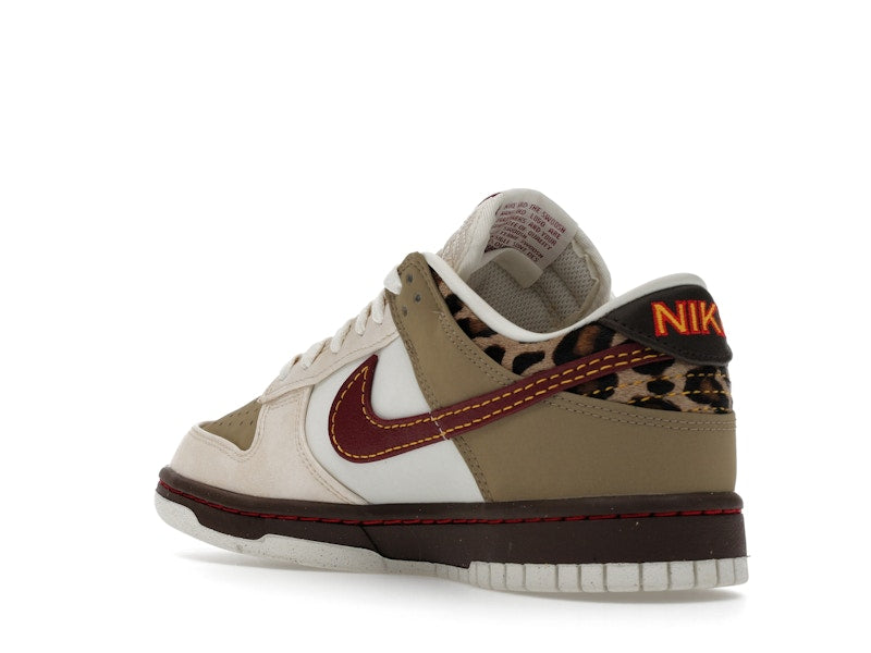 Nike Dunk Low Retro Khaki Team Red Pearl White