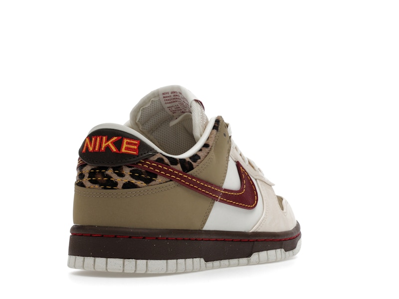 Nike Dunk Low Retro Khaki Team Red Pearl White