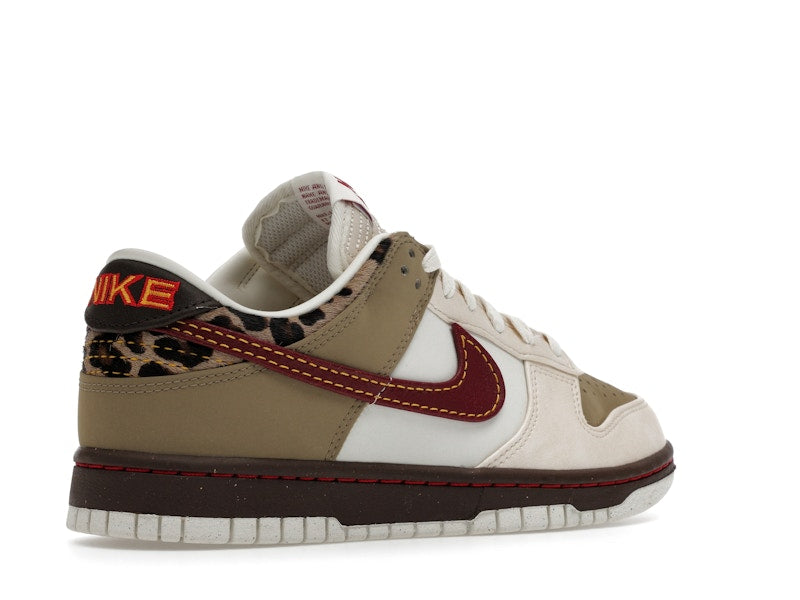 Nike Dunk Low Retro Khaki Team Red Pearl White