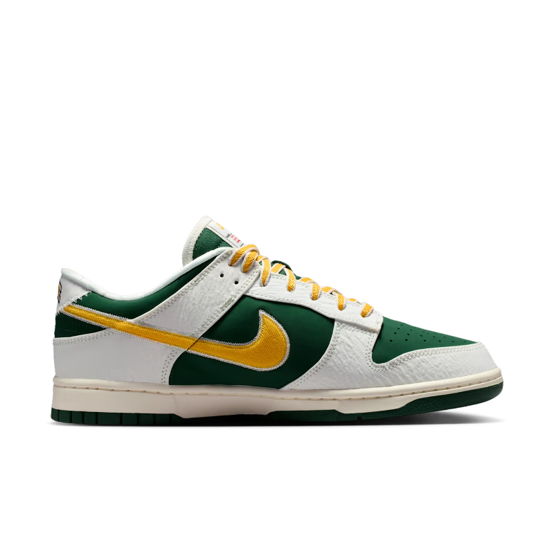 Nike Dunk Low Retro Varsity Jacket Sail Fir University Gold - vue interieur