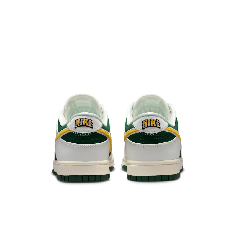 Nike Dunk Low Retro Varsity Jacket Sail Fir University Gold - vue arriere