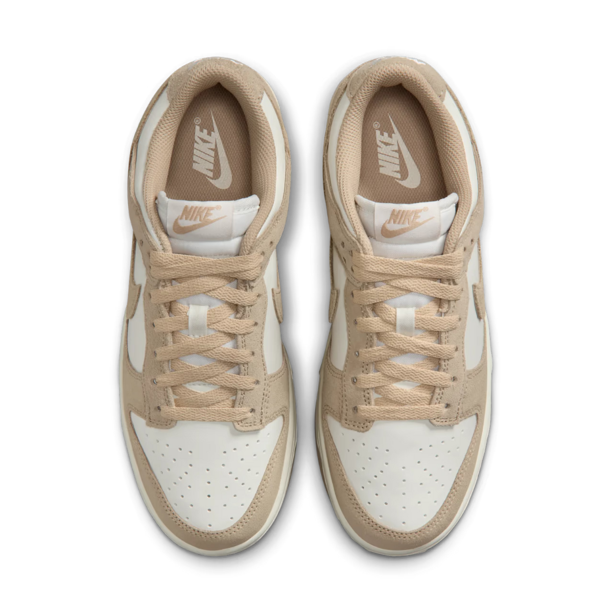 Nike Dunk Low Sail Metallic Gold Linen (Women's) - vue dessus