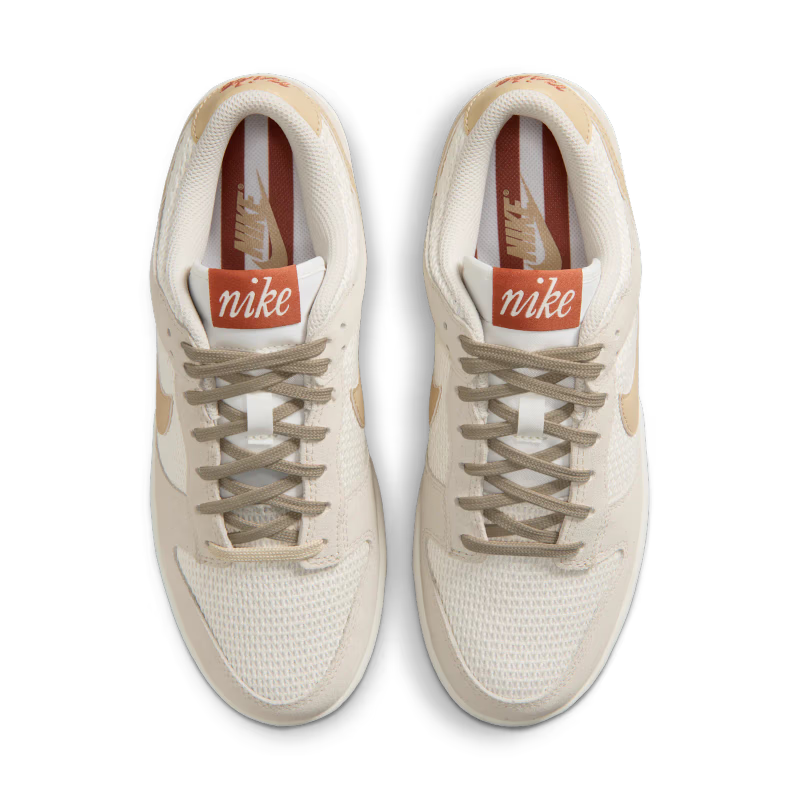Nike Dunk Low SE Sail Light Orewood Brown Linen (Women's) - vue dessus