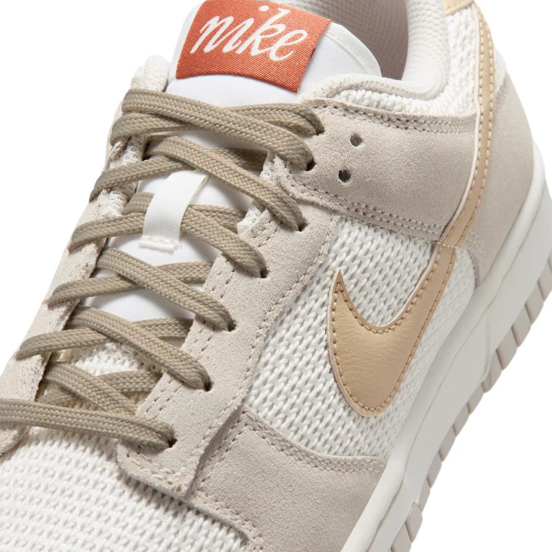 Nike Dunk Low SE Sail Light Orewood Brown Linen (Women's) - vue detail