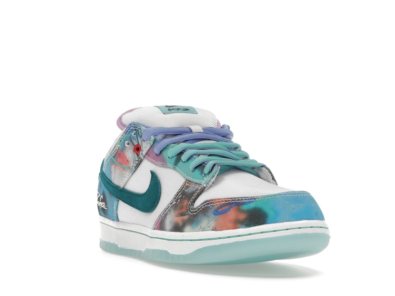Nike SB Dunk Low Futura Laboratories Bleached Aqua, vista a 360 gradi 7 di 36