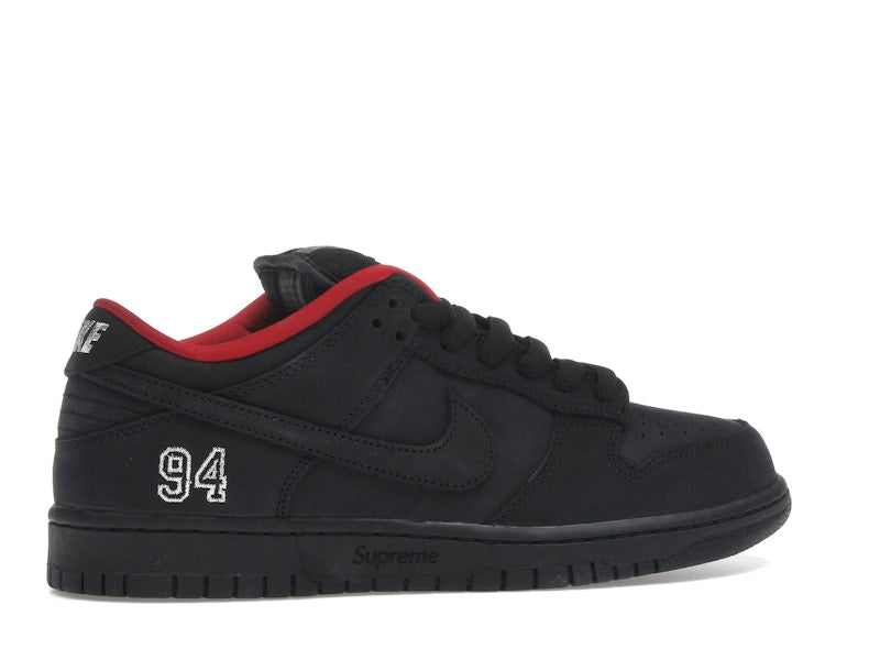 Nike SB Dunk Low Supreme 94 Black, vista a 360 gradi 35 di 36