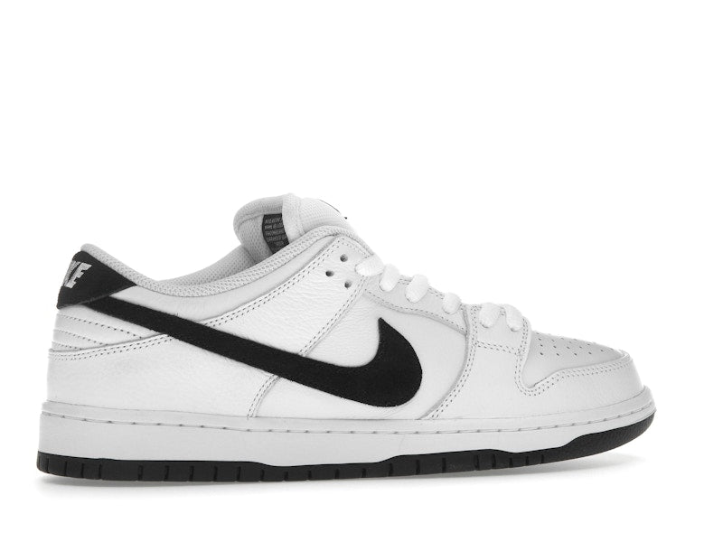 Nike SB Dunk Low White Black, vista a 360 gradi 35 di 36