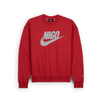 Nike x Nigo NRG Fleece Crew Sweatshirt Red - vue profil