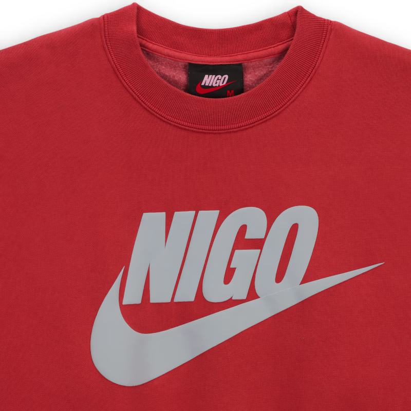 Nike x Nigo NRG Fleece Crew Sweatshirt Red - vue interieur