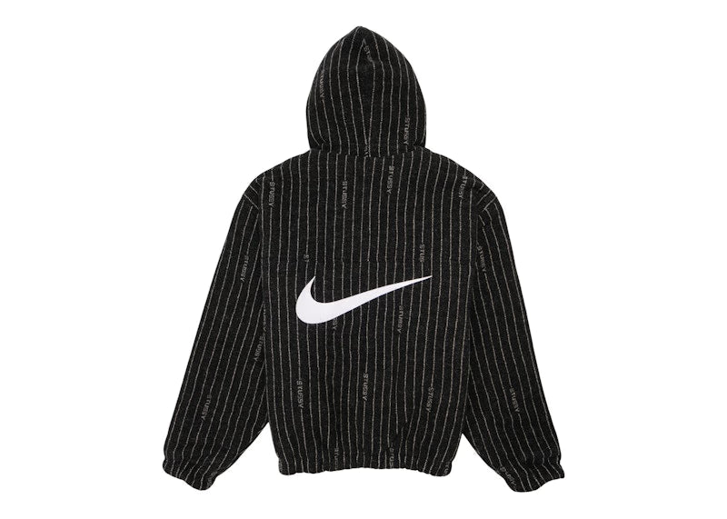 Nike x Stussy Striped Wool Jacket Black - vue vue 2