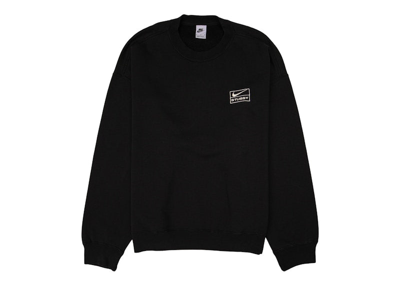 Nike X Stussy Wash Crew Fleece Black Ss23 - DO5310-010