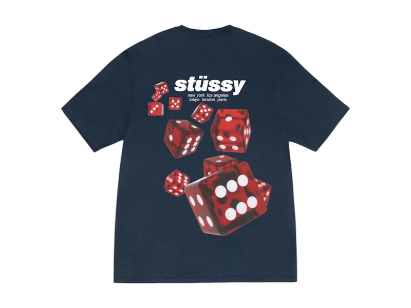 Stussy Rollers Tee Navy - stussy-rollers-tee-navy