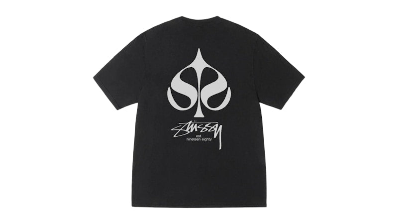 Stussy Spade Pigment Dyed Tee Black - 1905156-BLAC