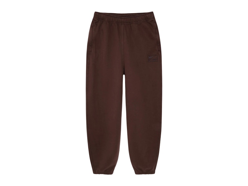 Stussy X Nike Stone Washed Fleece Pant Fw25 Dark Cinder - FN5235261-DACI