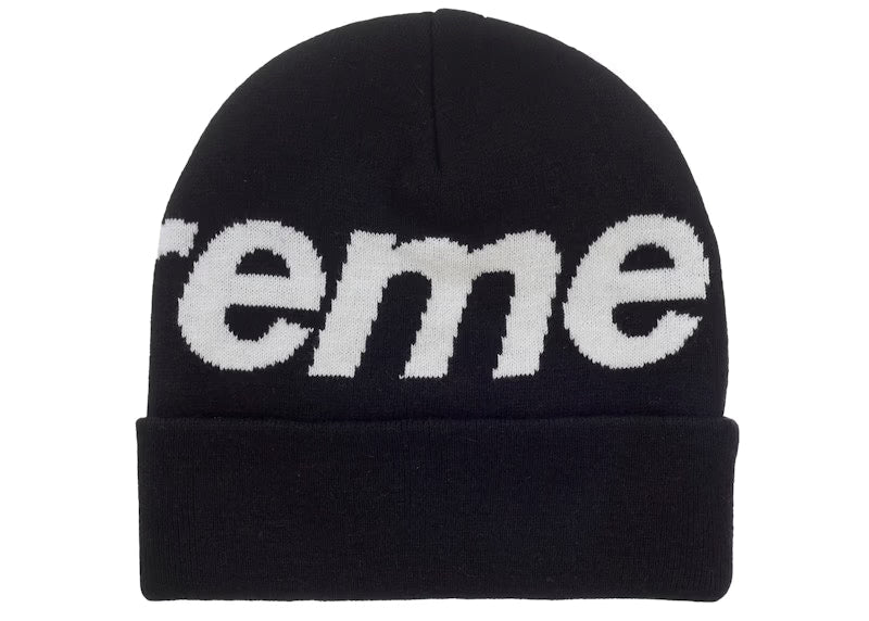 Supreme Big Logo Beanie (FW25) Black - vue 2