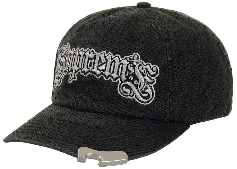 Supreme Bottle Opener 6 Panel Hat Black - supreme-bottle-opener-6-panel-hat-black