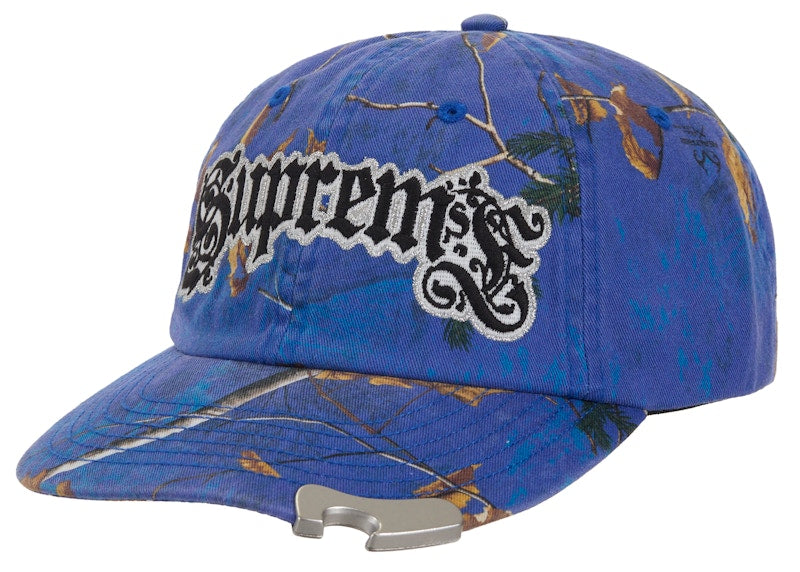 Supreme Bottle Opener 6 Panel Hat Blue Camouflage - supreme-bottle-opener-6-panel-hat-blue-camouflage