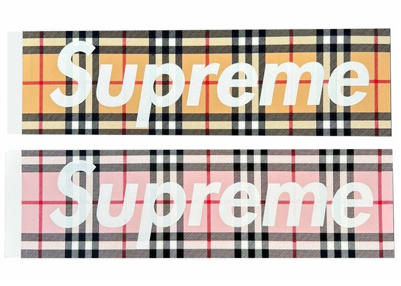 Supreme Burberry Box Logo Sticker Pack Multi - supreme-burberry-box-logo-sticker-pack-multi