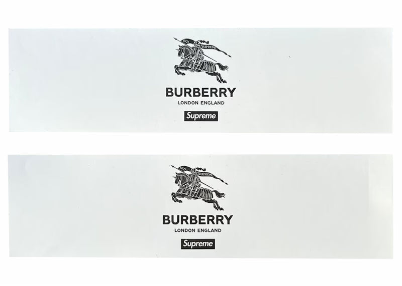 Supreme Burberry Box Logo Sticker Set - vue vue 2