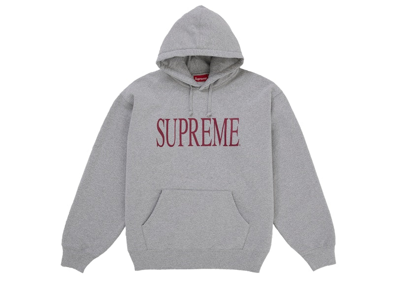 Supreme Capital Hooded Sweatshirt Fw26 Heather Grey - supreme-capital-hooded-sweatshirt-fw26-heather-grey