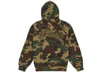 Supreme Cracked Raglan Zip Up Hooded Sweatshirt Woodland Camo - vue 2
