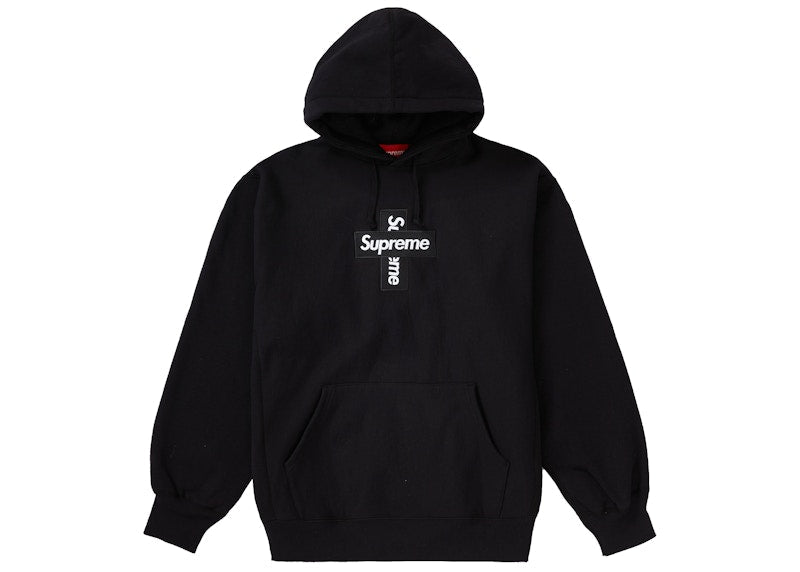 Supreme Cross Box Logo Hooded Sweatshirt Black - supreme-cross-box-logo-hooded-sweatshirt-black