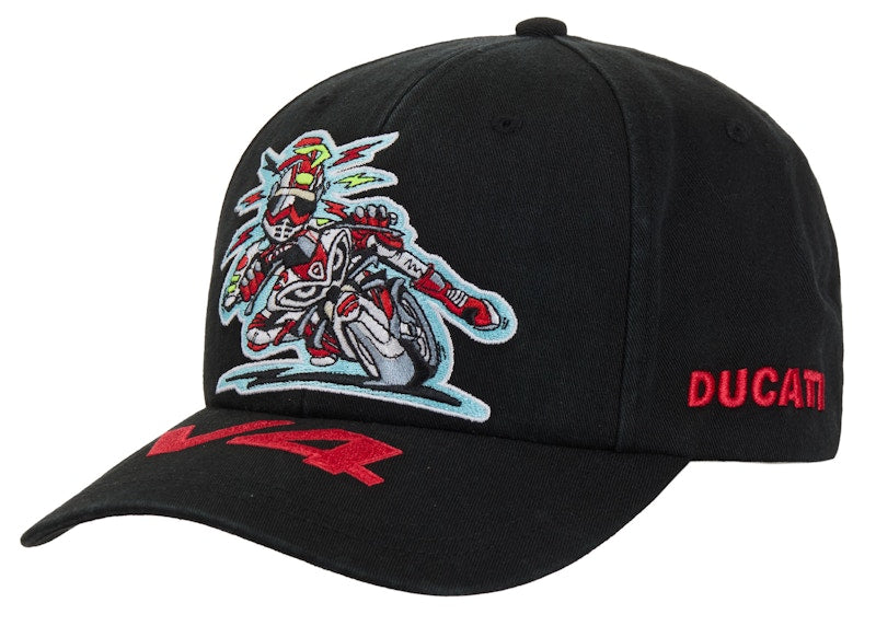 Supreme Ducati 6 Panel Hat Black - supreme-ducati-6-panel-hat-black