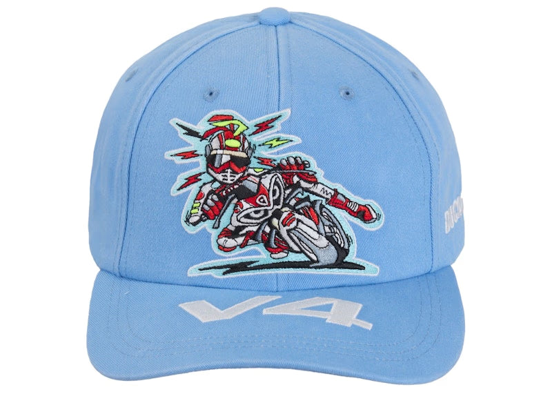 Supreme Ducati 6 Panel Hat Blue - vue vue 2