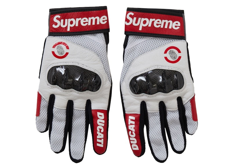 Supreme Ducati C1 Leather Gloves Red - supreme-ducati-c1-leather-gloves-red