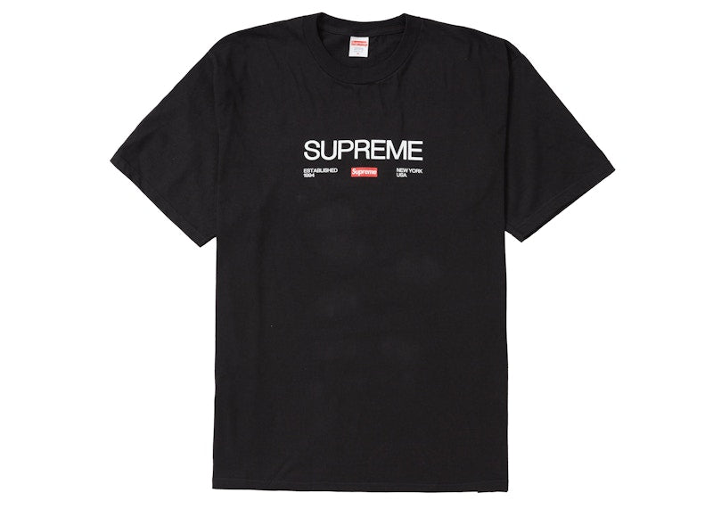 Supreme Est 1994 Tee Black - supreme-est-1994-tee-black