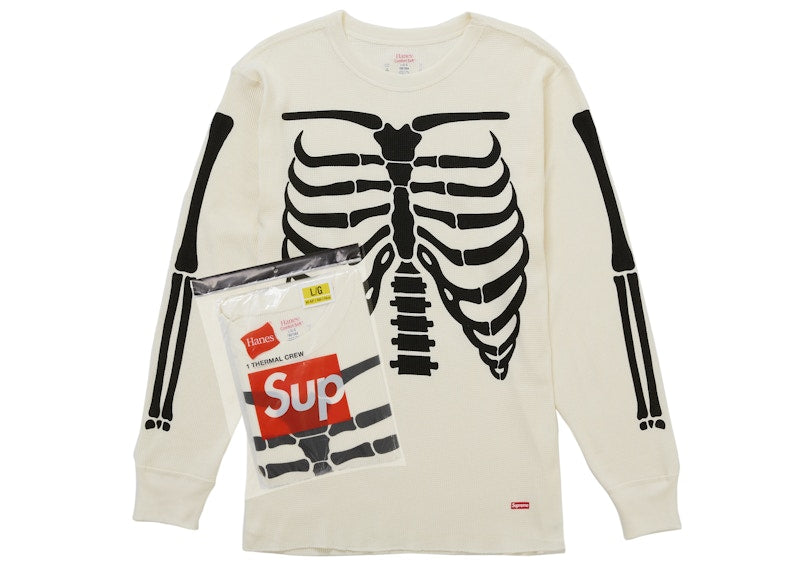 Supreme Hanes Bones Thermal Crew Fw25 1 Pack White - supreme-hanes-bones-thermal-crew-fw25-1-pack-white