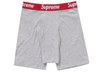 Supreme Hanes Boxer Briefs (2 Pack) Heather Grey - vue vue 2