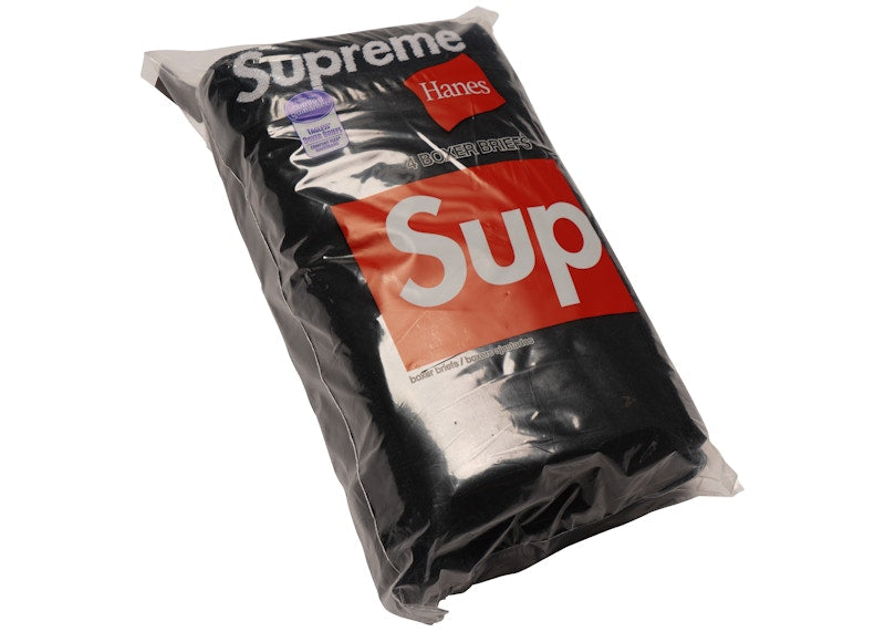 Supreme Hanes Boxer Briefs Black - supreme-hanes-boxer-briefs-black